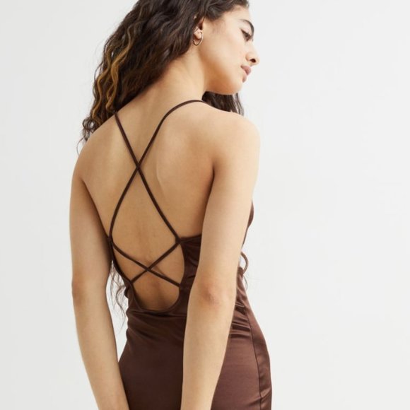 SOLD! Brown Fitted Dress - Picture 4 of 4